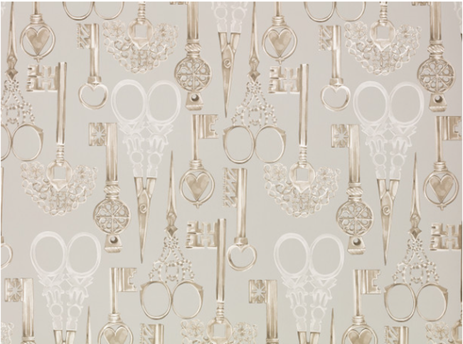 Roxanne Wallcovering Moonstone by Temperley London x Romo