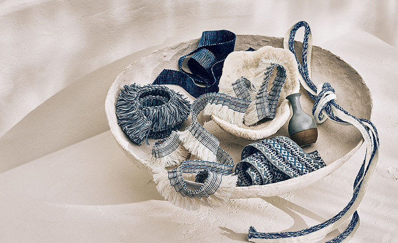 Sambu Fringe Indigo by Romo