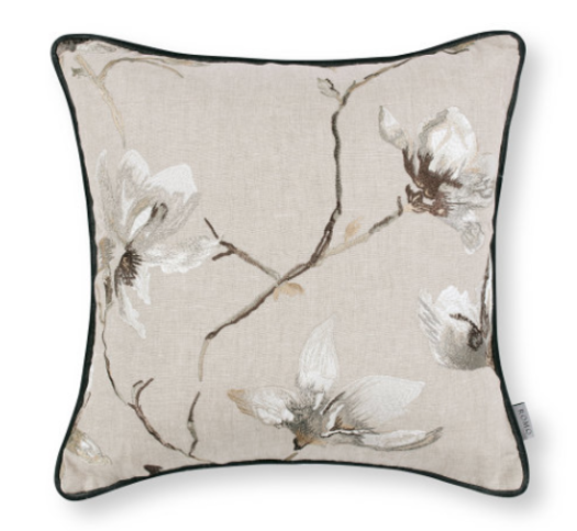 Saphira Embroidery Cushion Slate by Romo