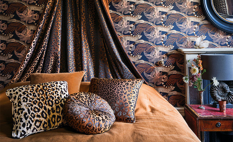 Saskia Copper Fabric by Temperley London x Romo