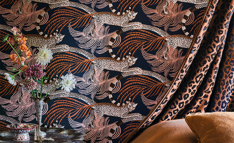 Saskia Copper Fabric by Temperley London x Romo