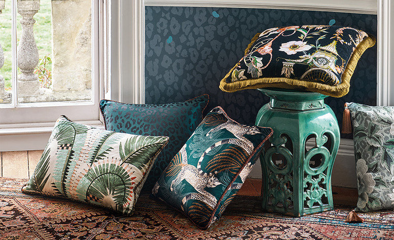 Saskia Peacock Fabric by Temperley London x Romo
