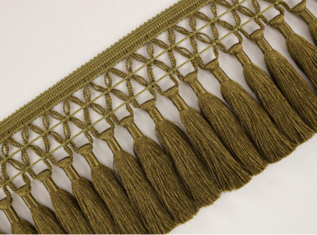 Trellis Fringe Olivette by Temperley London x Romo