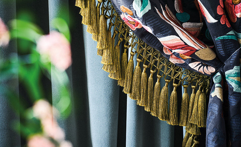 Trellis Fringe Olivette by Temperley London x Romo