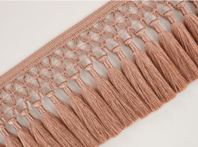 Trellis Fringe Vintage Rose by Temperley London x Romo