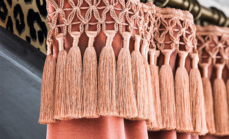 Trellis Fringe Vintage Rose by Temperley London x Romo