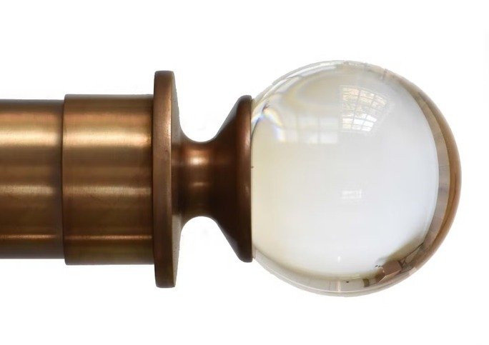 Tillys Antique Brass Peardrop Acrylic Finial