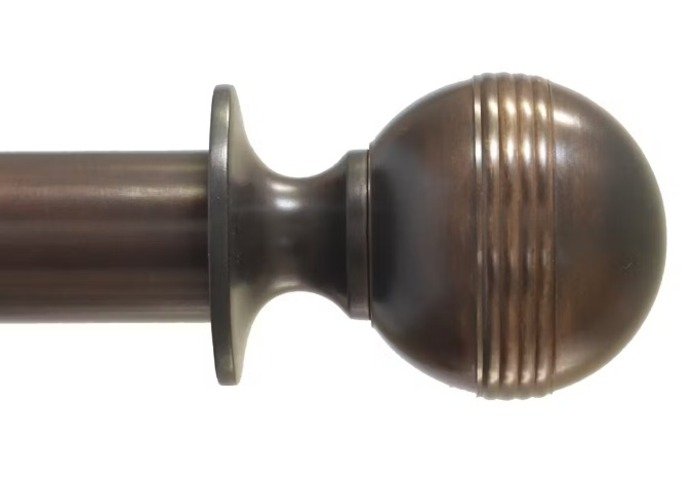 Tillys Bronze Four Rib Ball Metal Finial