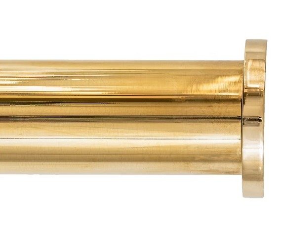 Tillys Polished Brass Disc End Cap Metal Finial