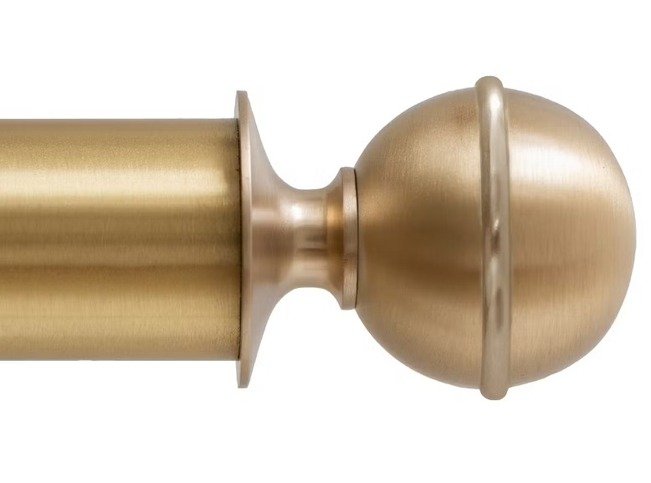 Tillys Satin Brass One Rib Ball Metal Finial