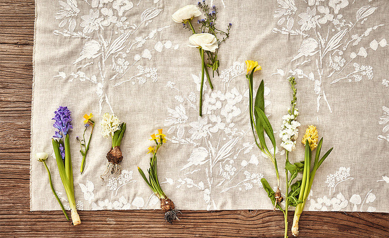 Abloom Birch Fabric by Villa Nova 