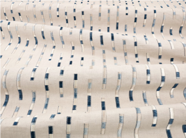 Elwood Cornflower Fabric by Villa Nova 