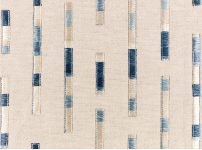 Elwood Cornflower Fabric by Villa Nova 