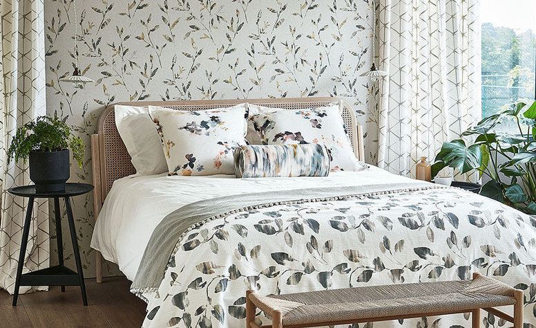 Haldon Chalk/ Cinder Fabric by Villa Nova 