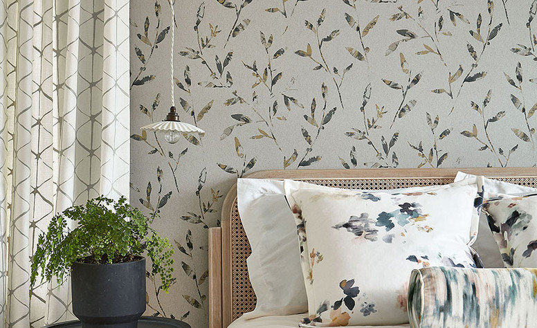 Haldon Chalk/ Cinder Fabric by Villa Nova 