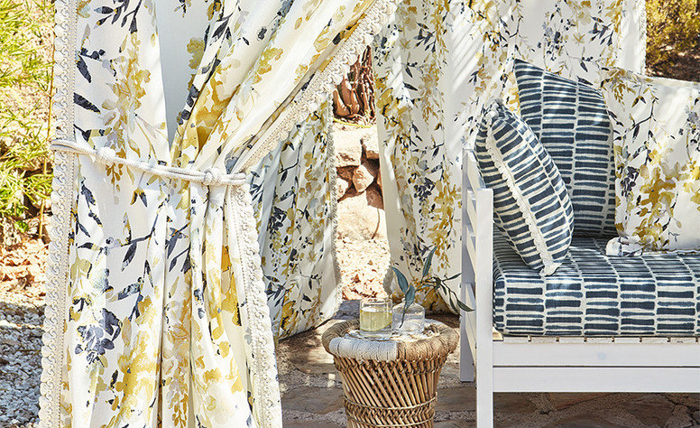 Hana Outdoor Acacia Fabric by Villa Nova 