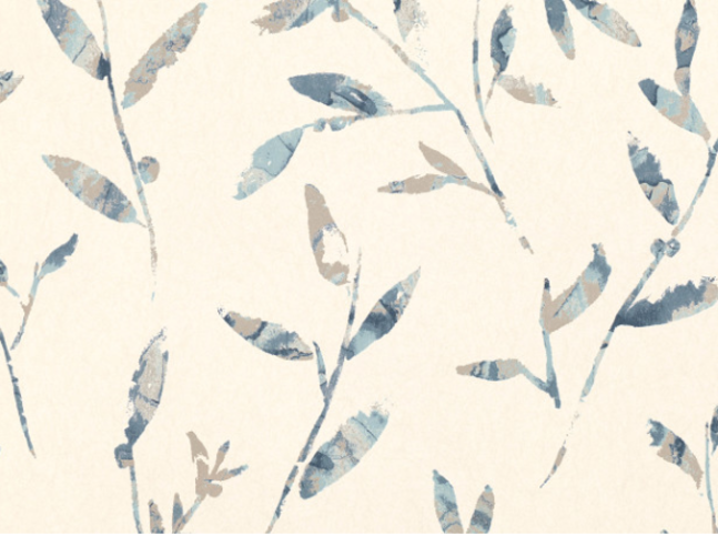Hana Trail Wallcovering Indigo by Villa Nova 