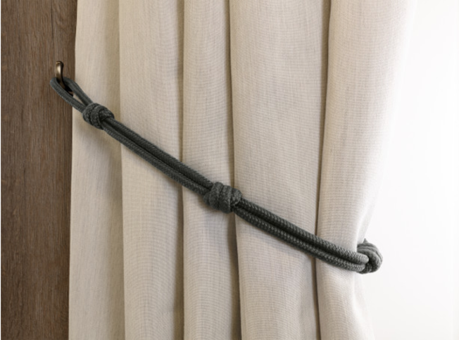 Knotted Tie Back Carbon By Villa Nova