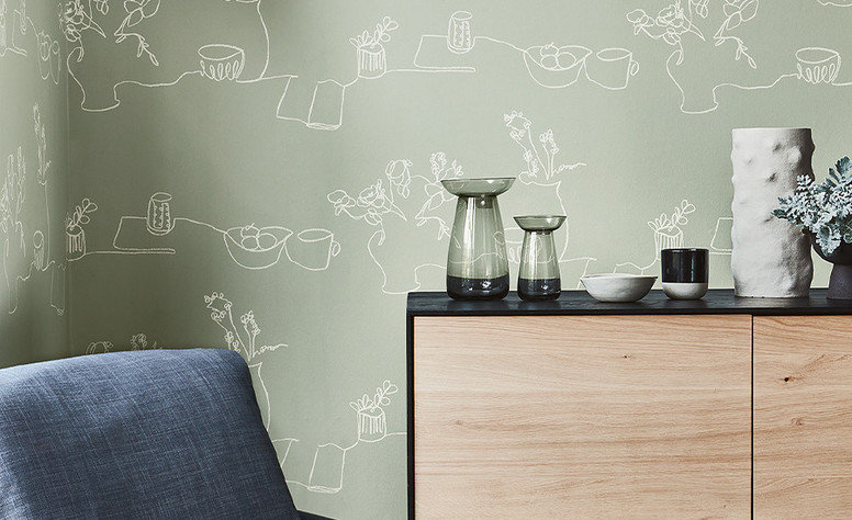 Malmo Smoky Blue Fabric by Villa Nova 