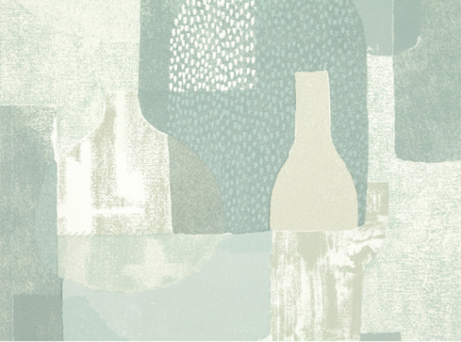Still Life Teal Wallcovering by Villa Nova 
