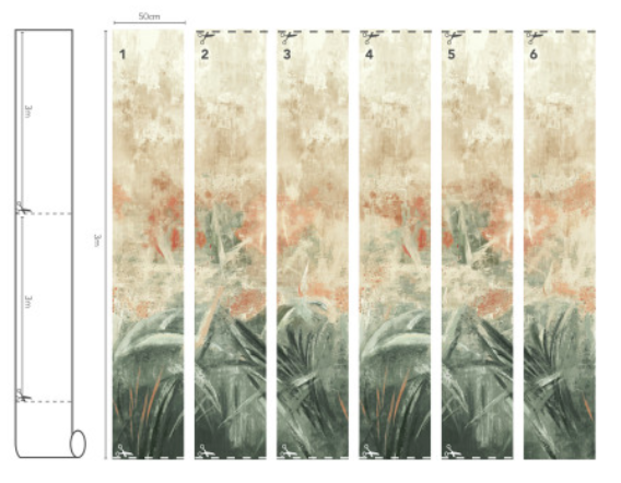 Hothouse Wall Mural Hibiscus Wallcovering by Villa Nova