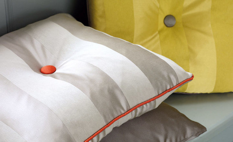 Valleta Stripe Chrome Fabric by Villa Nova