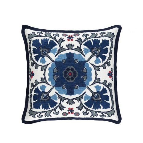 Alexi Indigo Cushion by William Yeoward