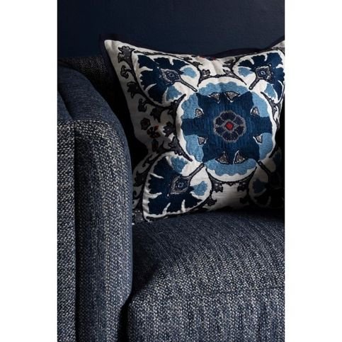 Alexi Indigo Cushion by William Yeoward