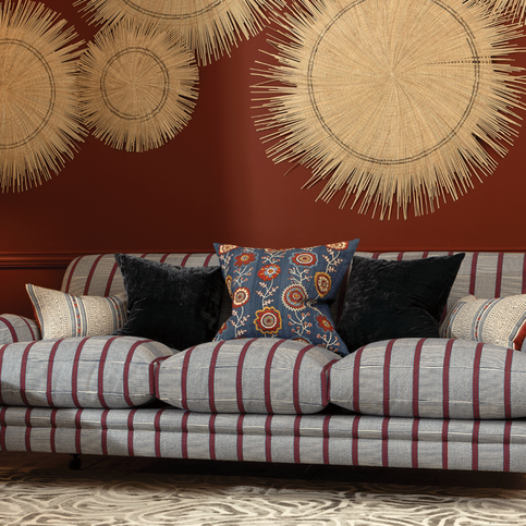 Arlington Indigo Cushion by William Yeoward