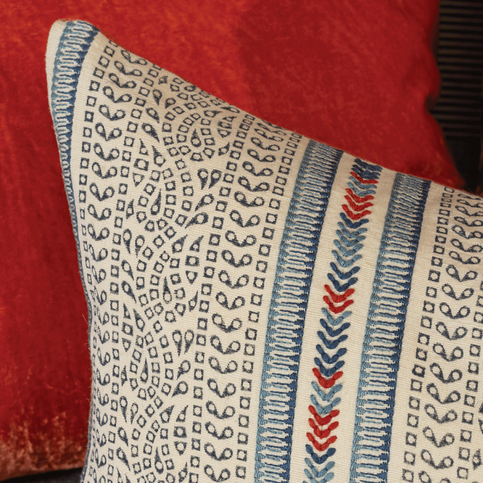 Barrington Indigo Cushion by William Yeoward