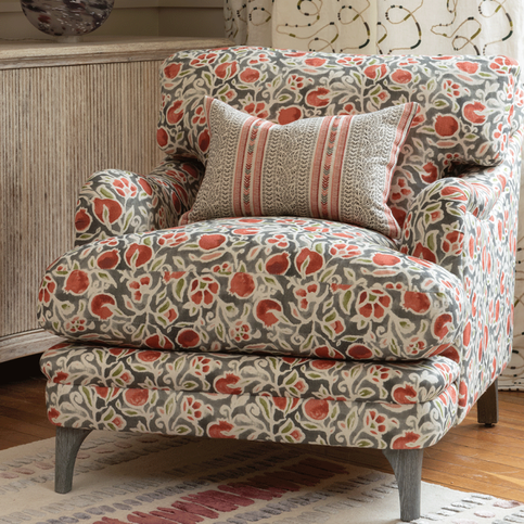 Barrington Rouge Cushion by William Yeoward