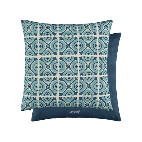 Coleridge Indigo Cushion by William Yeoward