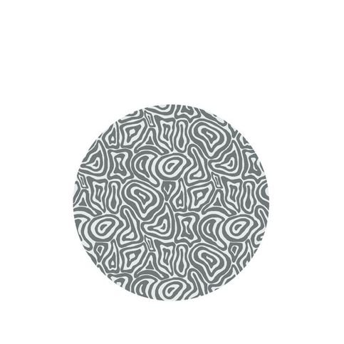 Coralia Silver Circular Rug by William Yeoward