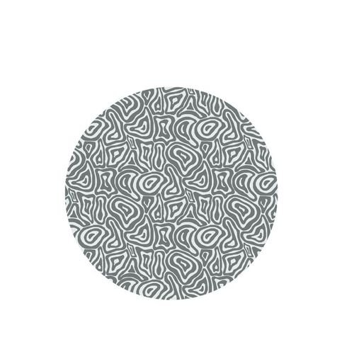 Coralia Silver Circular Rug by William Yeoward