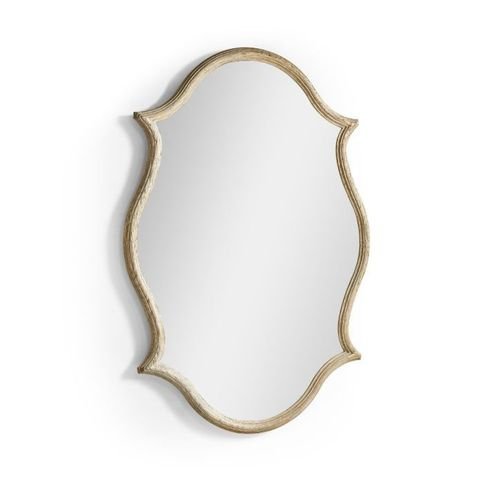 Downton Gilded White Oak Mirror by William Yeoward