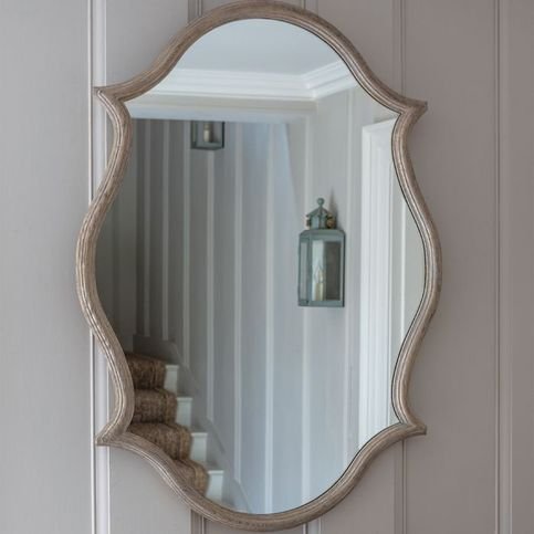 Downton Gilded White Oak Mirror by William Yeoward