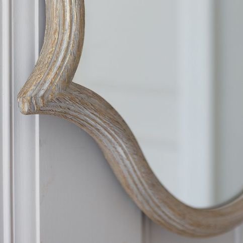 Downton Gilded White Oak Mirror by William Yeoward