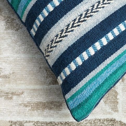 Indus Peacock Cushion by William Yeoward