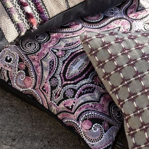 Kalan Damson Cushion by William Yeoward