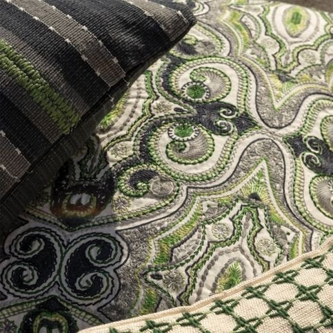 Kalan Sage Cushion by William Yeoward