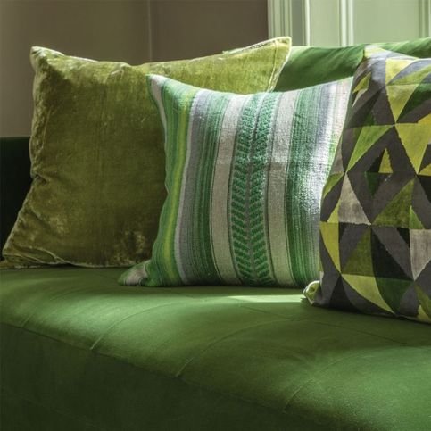 Kenny Forest/Slate Cushion by William Yeoward