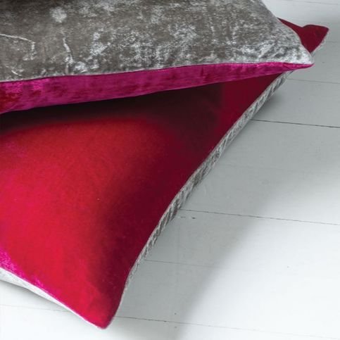 Kenny Fuchsia/Slate Cushion by William Yeoward