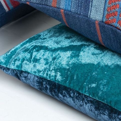 Kenny Peacock/French Navy Cushion by William Yeoward