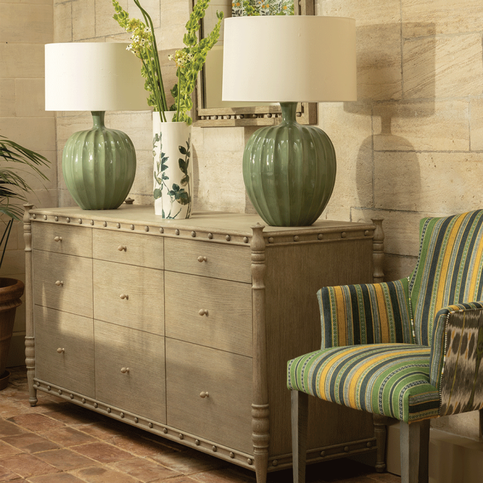 Kristiana Sage Table Lamp by William Yeoward