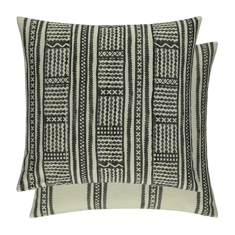 Kuba Noir Cushion by William Yeoward