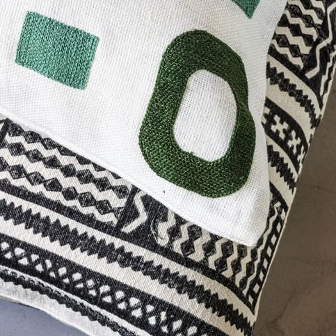 Kuba Noir Cushion by William Yeoward
