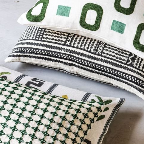 Kuba Noir Cushion by William Yeoward