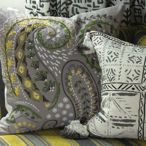Lakhama Citrine Cushion by William Yeoward