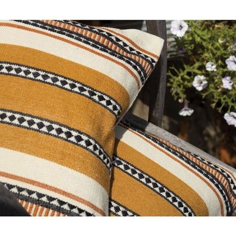 Leona Ochre Cushion by William Yeoward