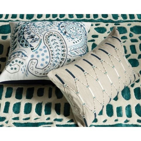 Lima Indigo Cushion by William Yeoward